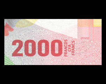 BEAC Banque des Etats d'Afrique Centrale, P-w702, 2 000 francs, 2022