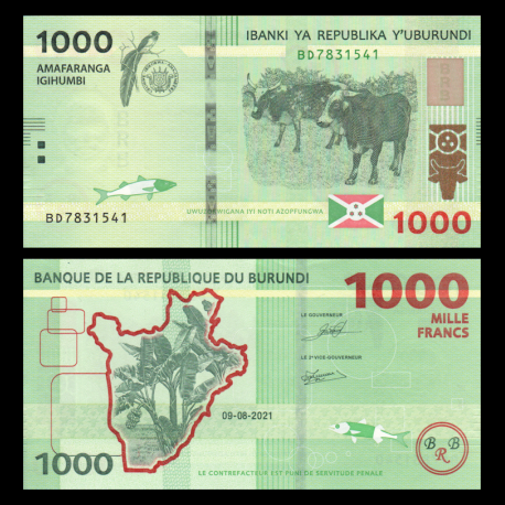 Burundi, P-51b, 1000 francs, 2021
