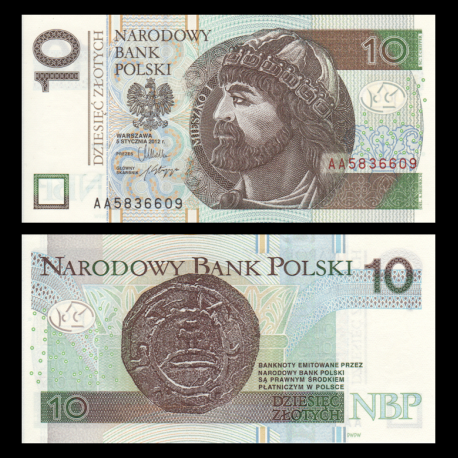 Pologne, P-183a, 10 zlotych, 2012