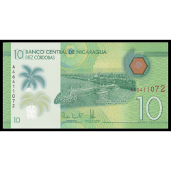 Nicaragua, P-209b, 10 cordobas, polymère, 2019 - Billet de banque en vente sur Monnaies du Monde SHOP
