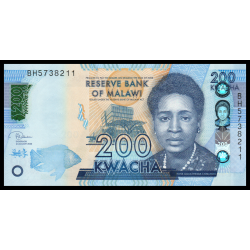 Malawi, P-w65Ad, 200 kwacha, 2020 - Billet de banque en vente sur Monnaies du Monde SHOP
