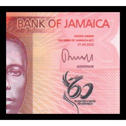 Jamaïque, P-96, 50 dollars, 2022, polymère - Billet de banque en vente sur Monnaies du Monde SHOP
