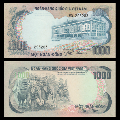 Vietnam South, p-34, 1000 dông, 1972