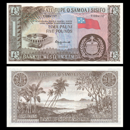 Samoa, P-15Cs, 5 pounds, 1963 (2020)