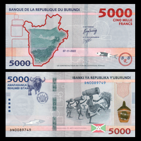 Burundi, P-w58, 5.000 francs, 2022