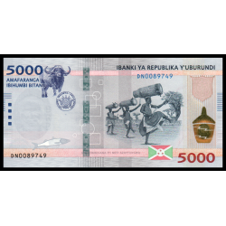 Burundi, P-w58, 5.000 francs, 2022 - Billet de banque en vente sur Monnaies du Monde SHOP