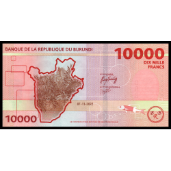 Burundi, P-w59, 10.000 francs, 2022 - Billet de banque en vente sur Monnaies du Monde SHOP