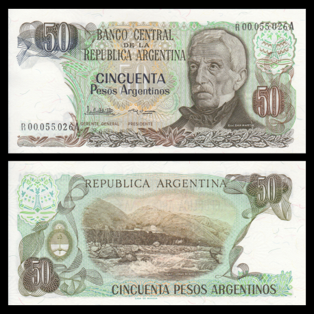Argentina, P-314r, 50 pesos argentinos 1983-85