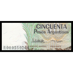 Argentine, P-314r2, 50 pesos argentinos 1985, Neuf / UNC - Billet de banque en vente sur Monnaies du Monde SHOP
