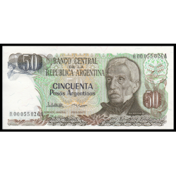 Argentine, P-314r2, 50 pesos argentinos 1985, Neuf / UNC - Billet de banque en vente sur Monnaies du Monde SHOP