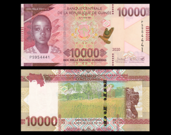 Guinea, P-w49Ab, 10 000 francs, 2020
