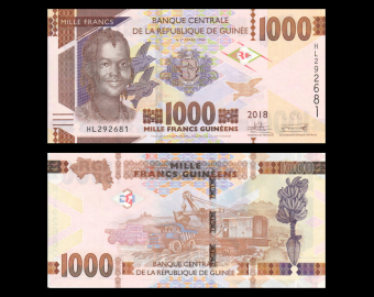 Guinée, P-48c, 1 000 francs, 2018