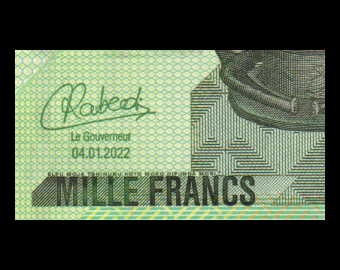 Congo, P-101d, 1 000 francs, 2022