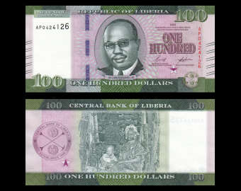 Liberia, P-w41b, 100 dollars, 2022