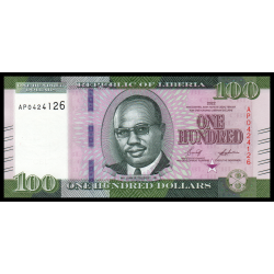 Liberia, P-w41b, 100 dollars, 2022 - Billet de banque en vente sur Monnaies du Monde SHOP