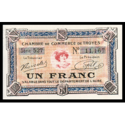 France-Chambre de Commerce de Troyes, JP-124-13, 1 franc, 1926, 7ème édition - Billet de banque en vente sur Monnaies du Monde S