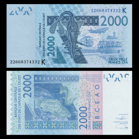 Sénégal, P-716Kt, 2 000 francs CFA, 2022