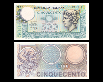 Italie, P-094b, 500 lire, 1979