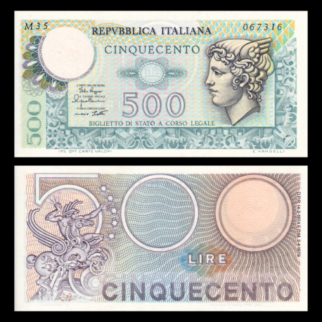 Italie, P-094b, 500 lire, 1979