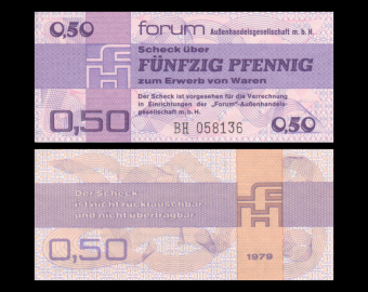 East Germany , RDA, P-FX1, 50 pfennig, 1979