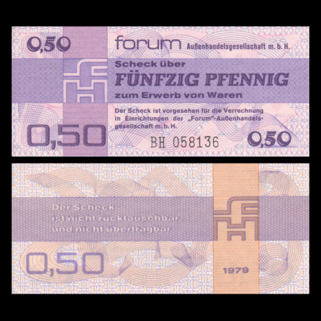 Germany , RDA, P-FX1, 50 pfennig, 1979