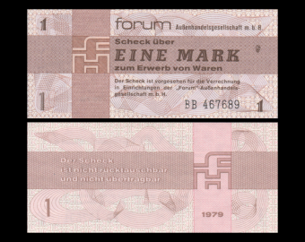 East Germany , RDA, P-FX2, 1 mark, 1979