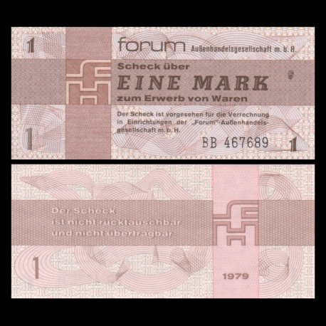 Allemagne, RDA, P-FX2, 1 mark, 1979