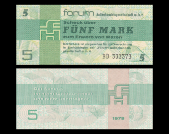 Allemagne  de l'Est, RDA, P-FX3, 5 mark, 1979