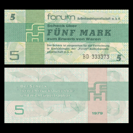 Allemagne, RDA, P-FX3, 5 mark, 1979