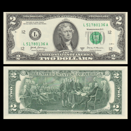 USA, P-w545L, 2 dollars, California, 2017