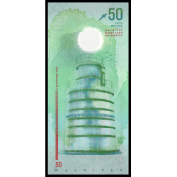 Maldives, P-w35, 50 rufiyaa, 2022, polymère - Billet de banque en vente sur Monnaies du Monde SHOP