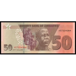 Zimbabwe, P-105, 50 dollars, 2020, hybride - Billet de banque en vente sur Monnaies du Monde SHOP
