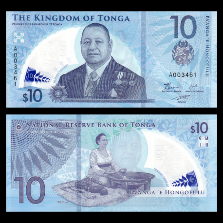 Tonga, P-w52, 10 pa'anga, 2023, polymer