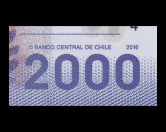 Chili, P-162f, 2 000 pesos, 2016, polymère