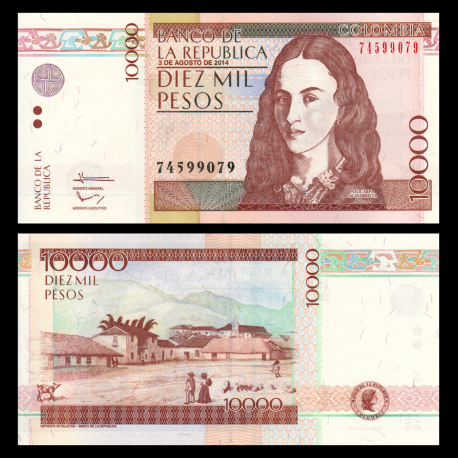 Colombia, P-453s, 10 000 pesos, 2014