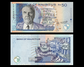 Mauritius, P-50b, 50 rupees, 2001