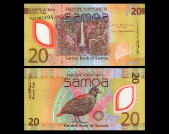 Samoa, P-w49, 20 tala, 2023, polymère