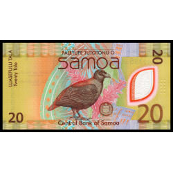 Samoa, P-w49, 20 tala, 2023, polymère - Billet de banque en vente sur Monnaies du Monde SHOP