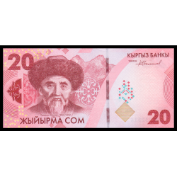 Kirghizistan, P-w34, 20 som, 2023 - Billet de banque en vente sur Monnaies du Monde SHOP