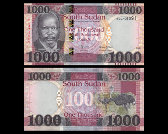 Soudan du Sud, P-w17b, 1000 pounds, 2021