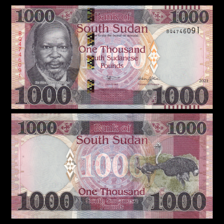 Soudan du Sud, P-w17b, 1000 pounds, 2021