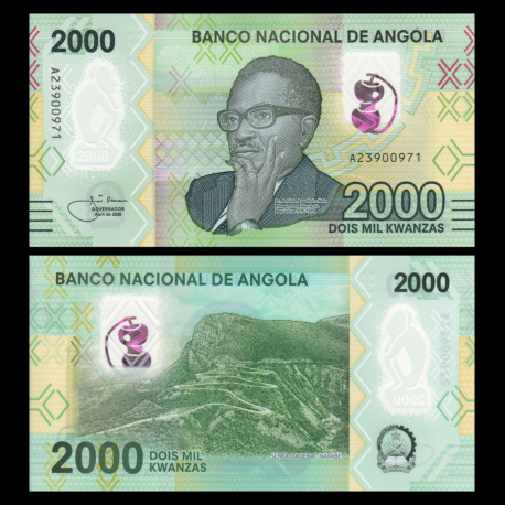 Angola, P-w163, 2 000 kwanzas, 2020, polymère
