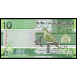 Gambie, P-w38c, 10 dalasis, 2023 - Billet de banque en vente sur Monnaies du Monde SHOP