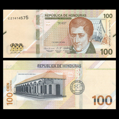 Honduras, P-w112, 100 lempiras, 2022