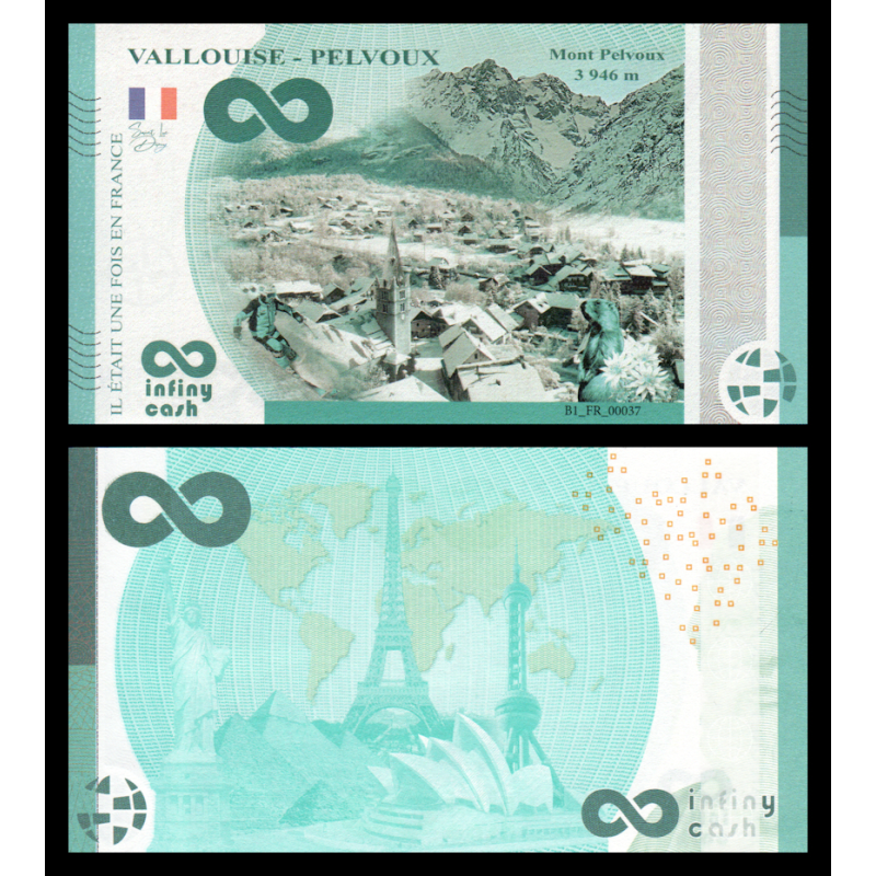 Vallouise - Pelvoux, InfinyCash, 2024 - Billet de banque en vente sur Monnaies du Monde SHOP