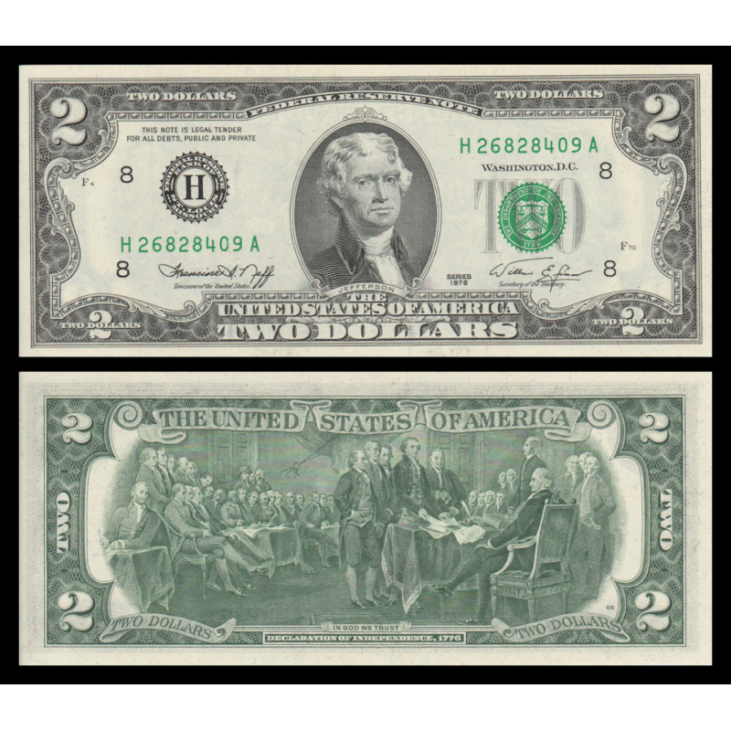 USA, P-461H, 2 dollars, Missouri, 1976 - Billet de banque en vente sur Monnaies du Monde SHOP