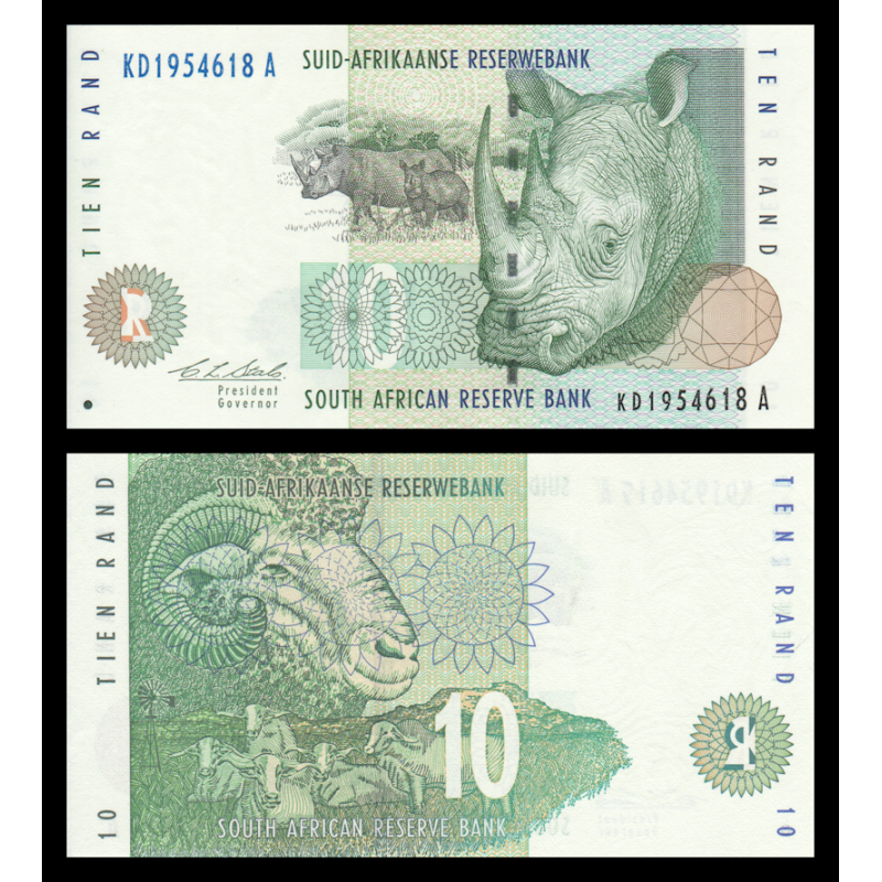 Afrique-du-Sud, P-123a, 10 rand, 1993 - Billet de banque en vente sur Monnaies du Monde SHOP