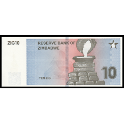 Zimbabwe, P-110a, 10 ZiG, 2024 - Billet de banque en vente sur Monnaies du Monde SHOP