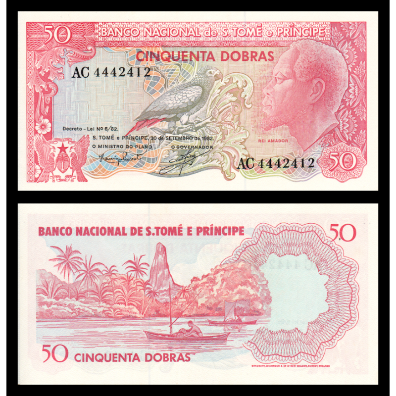 Sao Thomas&Principe, P-56, 50 dobras, 1982 - Billet de banque en vente sur Monnaies du Monde SHOP