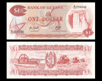 Guyana, P-21g2, 1 dollar, 1992